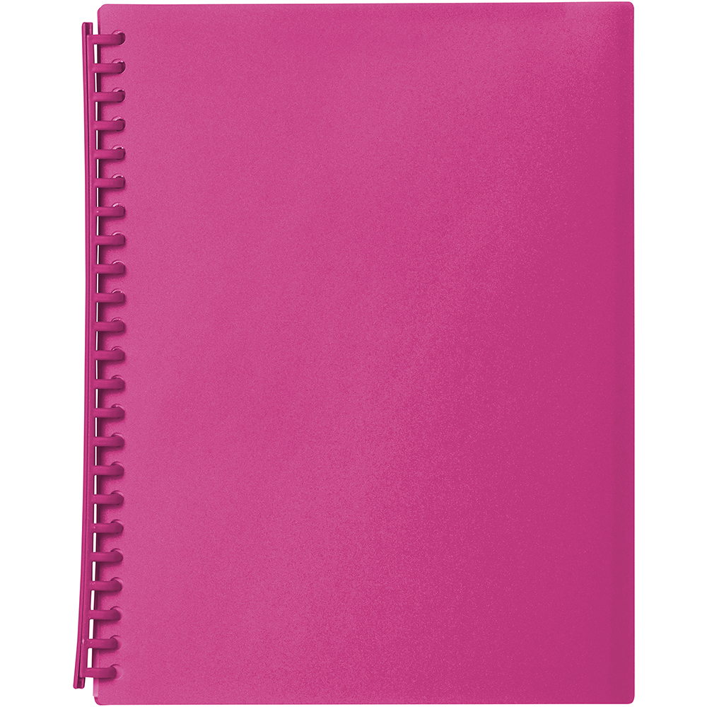 Image for MARBIG DISPLAY BOOK REFILLABLE 20 POCKET A4 PINK from Memo Office and Art