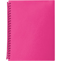marbig display book refillable 20 pocket a4 pink
