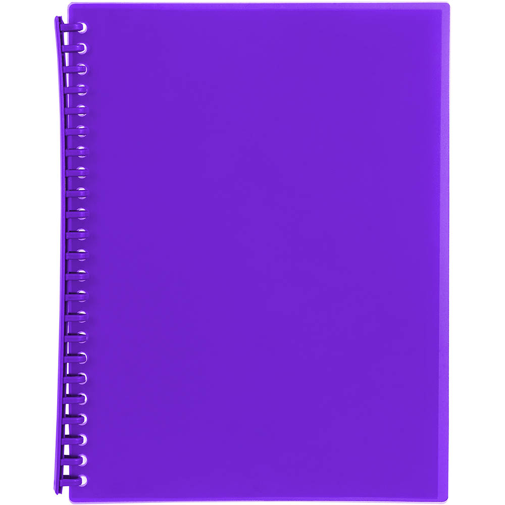 Image for MARBIG DISPLAY BOOK REFILLABLE 20 POCKET A4 TRANSLUCENT PURPLE from Memo Office and Art