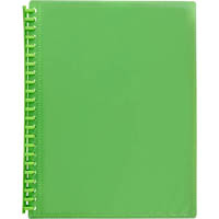 marbig display book refillable insert cover 20 pocket a4 lime