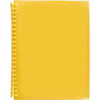 marbig display book refillable insert cover 20 pocket a4 yellow