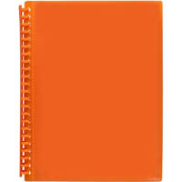 marbig display book refillable insert cover 20 pocket a4 orange