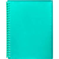 marbig clearview display book refillable insert 20 pocket a4 green