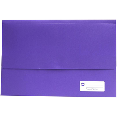 Image for MARBIG POLYPICK DOCUMENT WALLET FOOLSCAP PURPLE from Australian Stationery Supplies