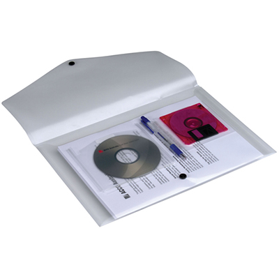 Image for MARBIG DOCULOPE WALLET BUTTON CLOSURE CD HOLDER FOOLSCAP CLEAR from Mitronics Corporation