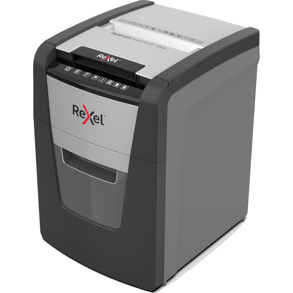 Image for REXEL 100X OPTIMUM AUTO+ CROSS CUT SHREDDER from Mitronics Corporation