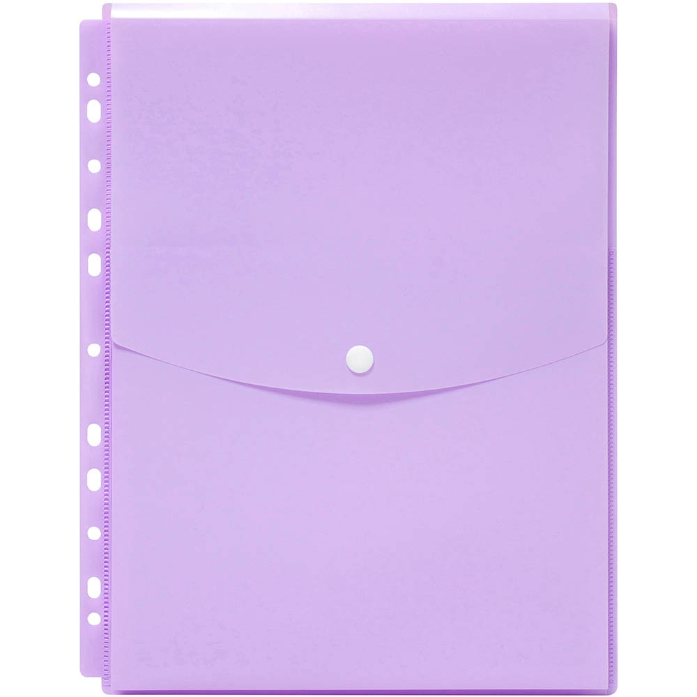 Image for MARBIG BINDER WALLET TOP OPEN A4 PASTEL PURPLE from Memo Office and Art