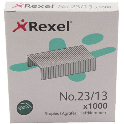Image for REXEL STAPLES 23/13 BOX 1000 from Mitronics Corporation
