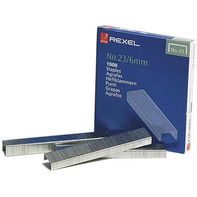 Image for REXEL STAPLES 23/6 PACK 1000 from Challenge Office Supplies