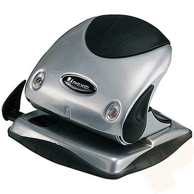 Image for REXEL 2 HOLE PUNCH CLAM 15 SHEET SILVER / BLACK from BusinessWorld Computer & Stationery Warehouse