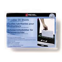 rexel shredder oil sheets pack 12