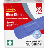 st john blue strips for food preparation pack 50