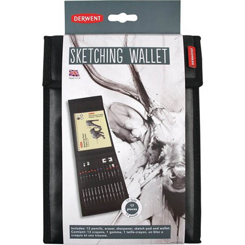 Image for DERWENT SKETCHING WALLET 180 X 35 X 280MM ASSORTED SET 16 from Memo Office and Art