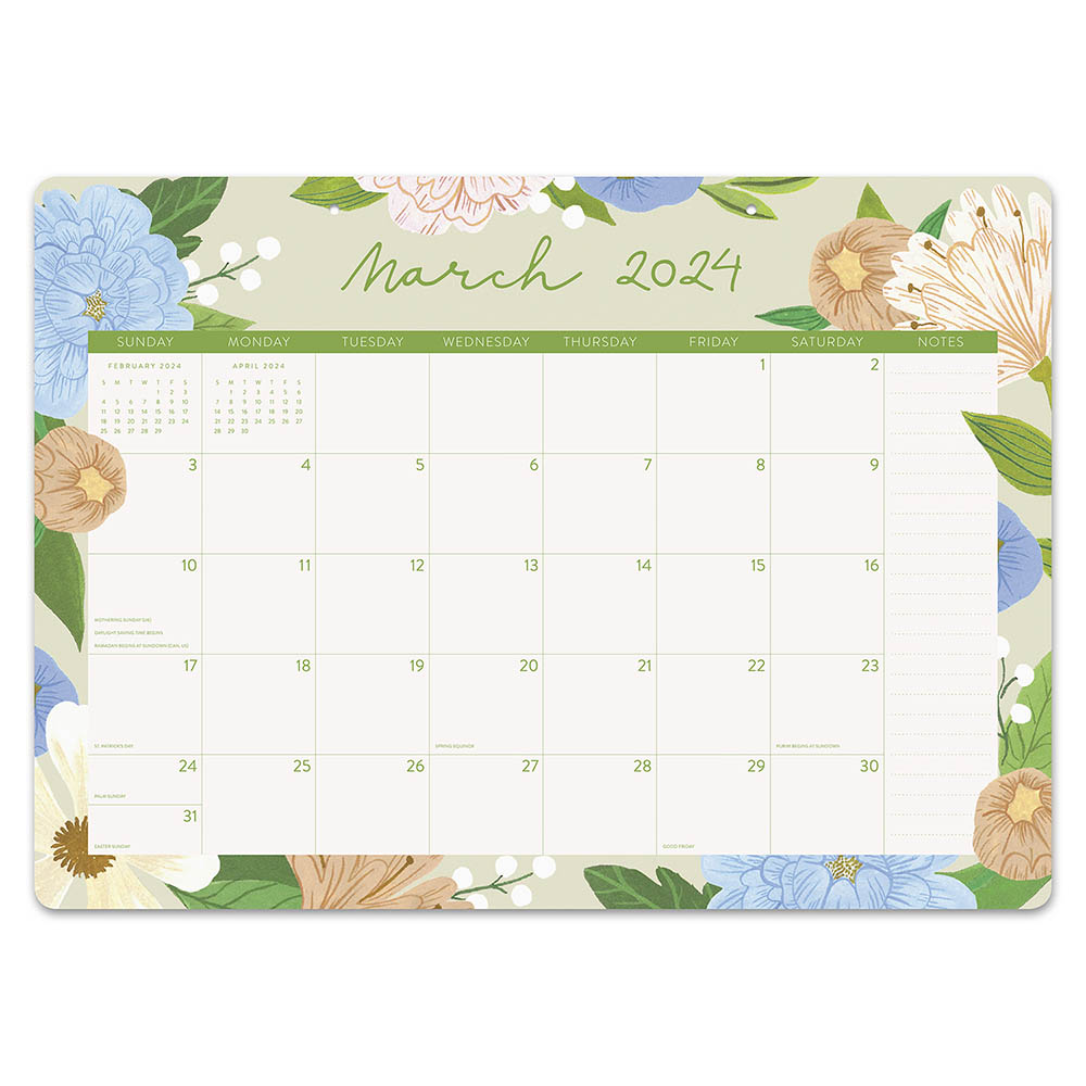 Image for ORANGE CIRCLE 24050 DECORATIVE DESK BLOTTER MONTH TO VIEW BELLA FLORA from Challenge Office Supplies