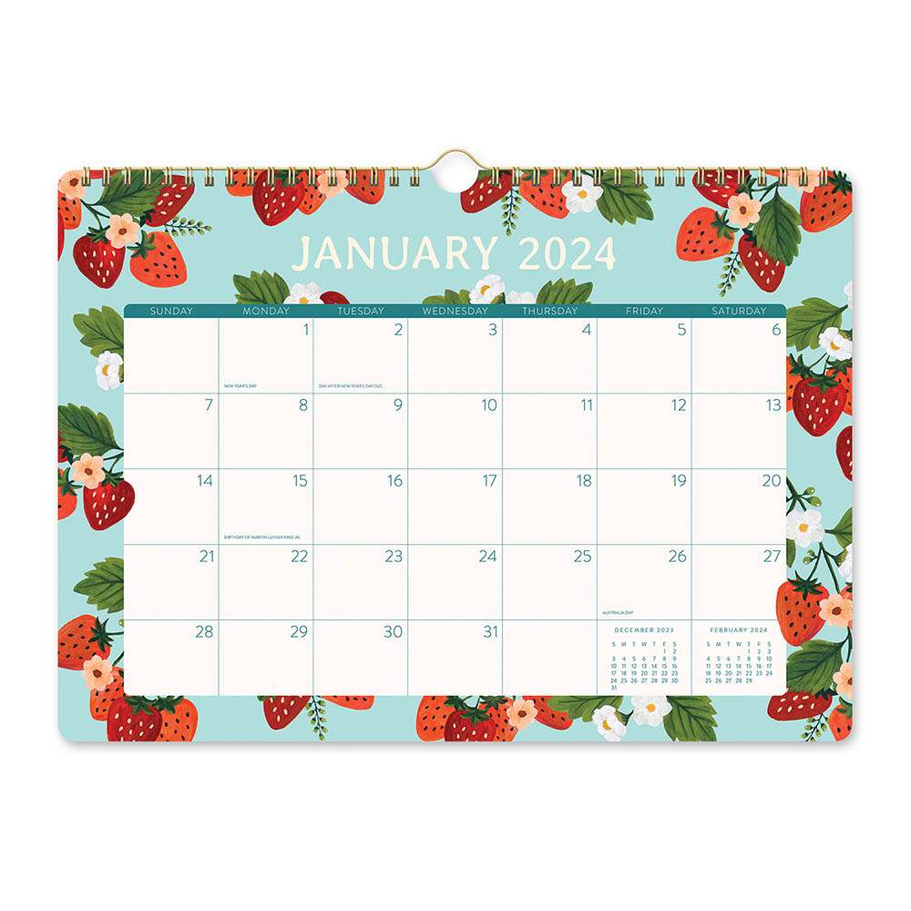 Image for ORANGE CIRCLE 24102 DELUXE WALL CALENDAR FRUIT AND FLORA from ONET B2C Store