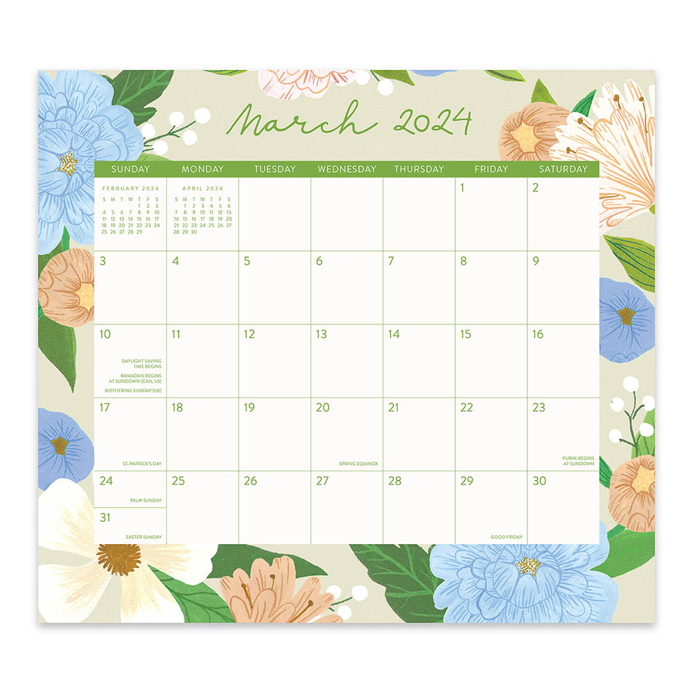 Image for ORANGE CIRCLE 24126 MAGNETIC MONTHLY PAD BELLA FLORA from Pinnacle Office Supplies