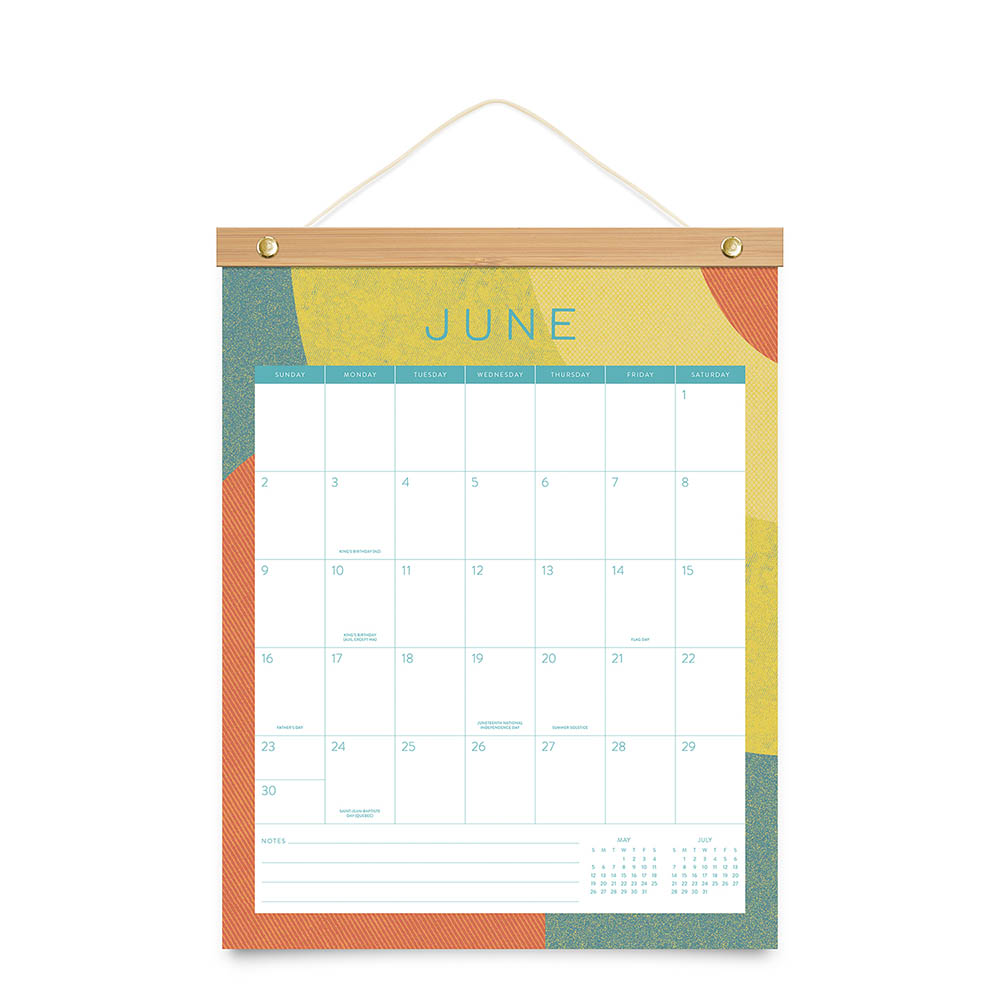 Image for ORANGE CIRCLE 24177 BAMBOO-HANGER CALENDAR FIND BALANCE from Pinnacle Office Supplies
