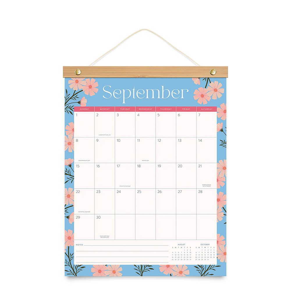 Image for ORANGE CIRCLE 24178 BAMBOO-HANGER CALENDAR PRETTY PETALS from Australian Stationery Supplies