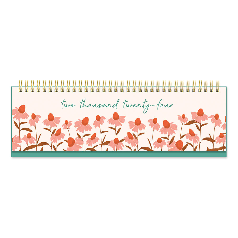 Image for ORANGE CIRCLE 24551 WEEKLY KEYBOARD EASEL CALENDAR FLOWER FIELD from ONET B2C Store