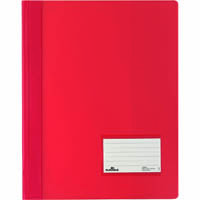 durable premium flat file a4 transluscent red