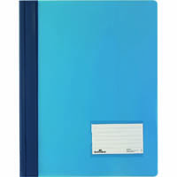 durable premium flat file a4 transluscent blue