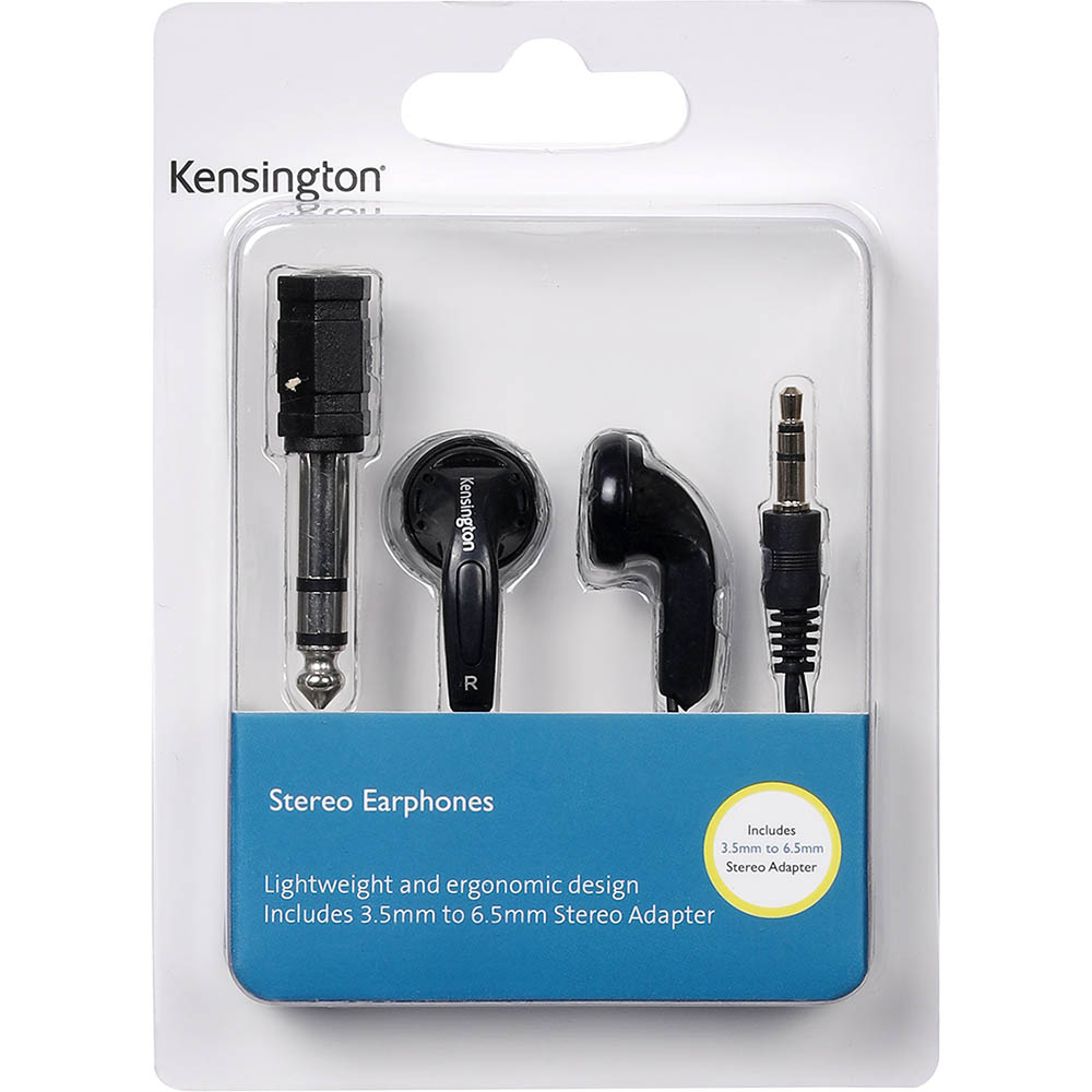 KENSINGTON STEREO EARPHONES BLACK |  | 7102259
