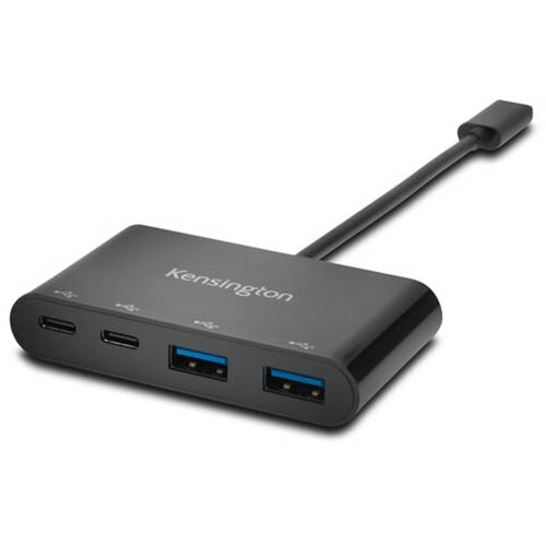 Image for KENSINGTON CH1000 4-PORT HUB USB-C 3.1 BLACK from Clipboard Stationers & Art Supplies