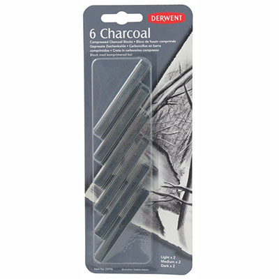 Image for DERWENT COMPRESSED CHARCOAL PACK 6 from Mitronics Corporation