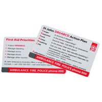 st john resuscitation card plastic