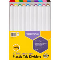 marbig divider landscape manilla 10-tab a3 assorted