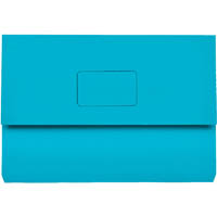 marbig slimpick document wallet foolscap blue