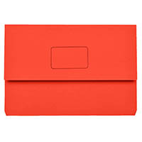 marbig slimpick document wallet foolscap red