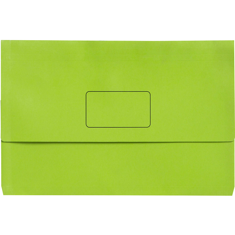 Image for MARBIG SLIMPICK DOCUMENT WALLET FOOLSCAP BRIGHT GREEN from Office Fix - WE WILL BEAT ANY ADVERTISED PRICE BY 10%