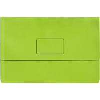 marbig slimpick document wallet foolscap green