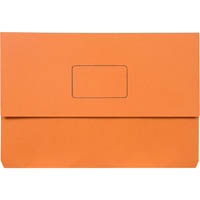 marbig slimpick document wallet foolscap orange