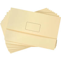 marbig slimpick document wallet foolscap light buff