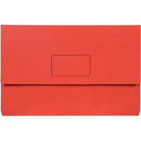 marbig slimpick document wallet foolscap brights red pack 10