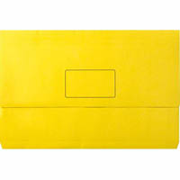 marbig slimpick document wallet foolscap brights yellow pack 10
