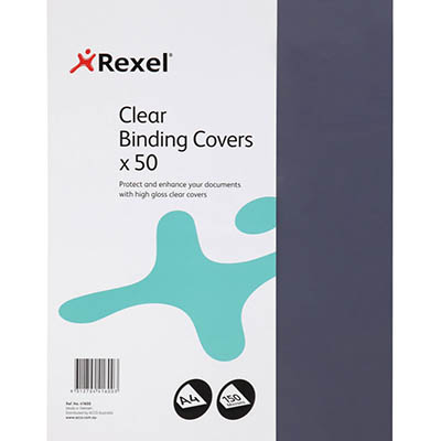 Image for REXEL BINDING COVER 150 MICRON A4 CLEAR PACK 50 from Memo Office and Art
