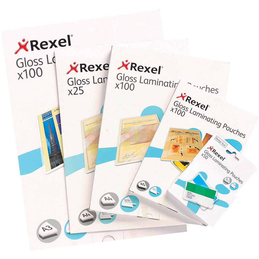Image for REXEL LAMINATING POUCH 125 MICRON A4 CLEAR PACK 25 from Mitronics Corporation