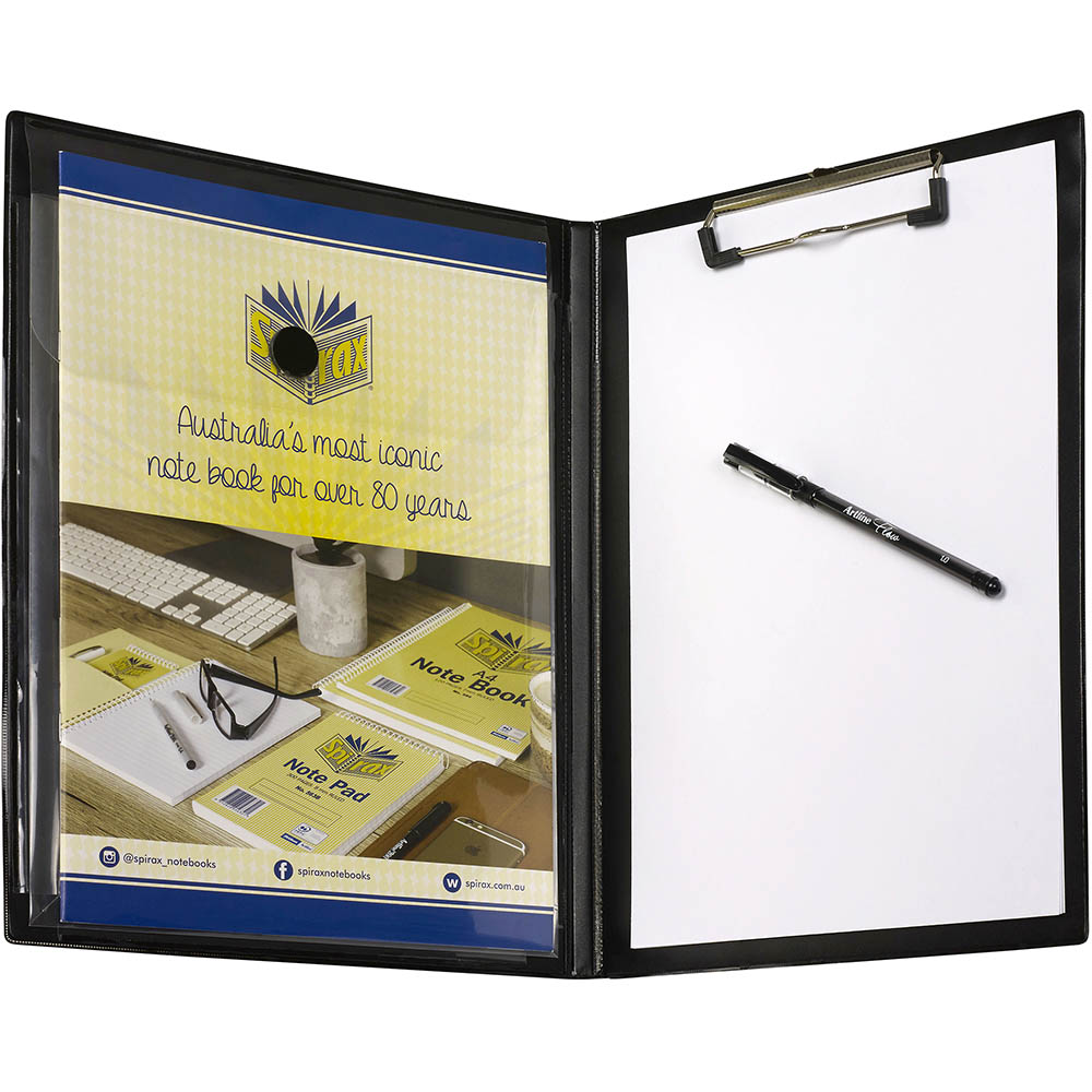 Image for MARBIG INSERT CLIPFOLDER EXPANDING POCKET PP A4 BLACK from Memo Office and Art