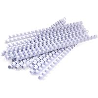 rexel plastic binding comb round 21 loop 8mm a4 white box 100