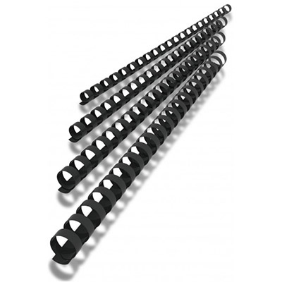 REXEL PLASTIC BINDING COMB ROUND 21 LOOP 25MM A4 BLACK BOX 50 |  | 7004964i