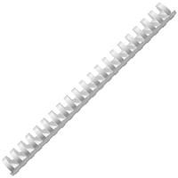 rexel plastic binding comb round 21 loop 25mm a4 white box 50