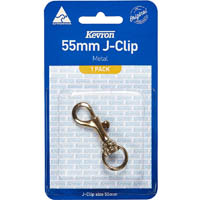 kevron al1054 j-clip key ring metal 55mm