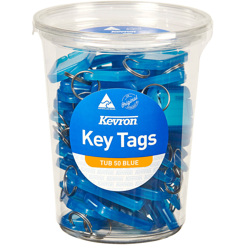 Image for KEVRON ID5 KEYTAGS BLUE TUB 50 from Office Heaven
