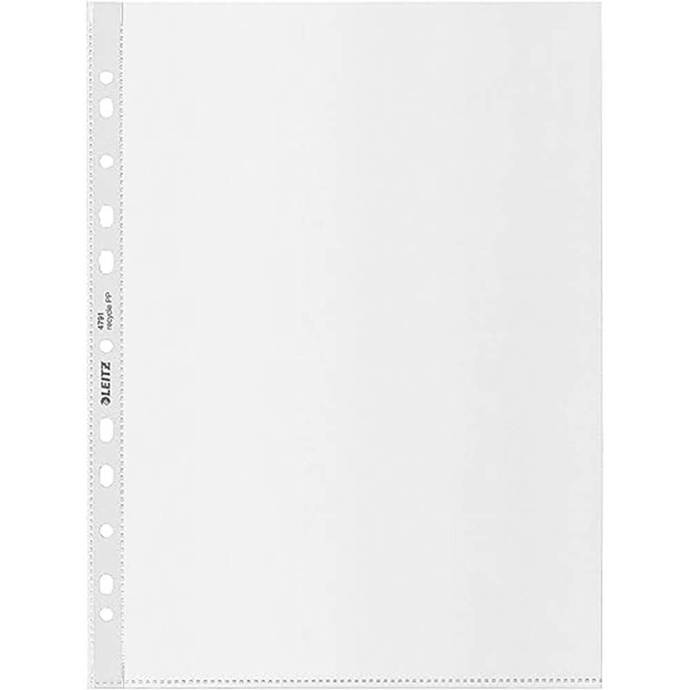 Image for LEITZ RECYCLE SHEET PROTECTOR A4 CLEAR BOX 100 from Challenge Office Supplies