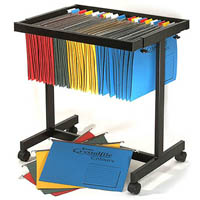 crystalfile suspension file trolley black