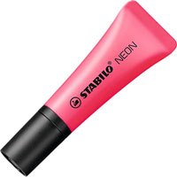 stabilo neon highlighter chisel pink