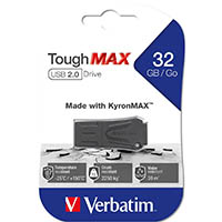verbatim toughmax usb2.0 flash drive 32gb black